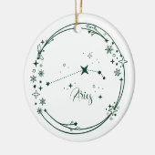 Weihnachts-Individuelle Name Aries Zodiac Sign Gre Keramik Ornament (Links)