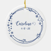 Weihnachts-Individuelle Name Aries Zodiac Sign Sta Keramik Ornament (Hinten)