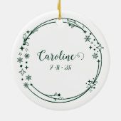 Weihnachts-Individuelle Name Krebs Zodiac Signiere Keramik Ornament (Hinten)