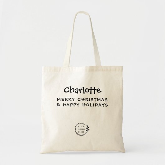 Weihnachts-Individuelle Name-Logo Tragetasche (Vorne)