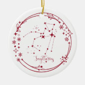 Weihnachts-Individuelle Name Sagittarius Zodiac Si Keramik Ornament (Vorne)