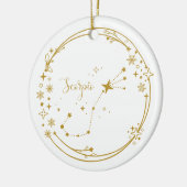 Weihnachts-Individuelle Name Scorpio Zodiac Sign G Keramik Ornament (Links)