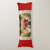 Weihnachts-individuelle Name Seitenschläferkissen (Vorderseite Vertikal)