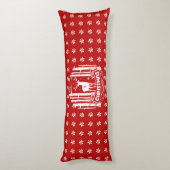 Weihnachts-individuelle Name Seitenschläferkissen (Rückseite (Vertikal))