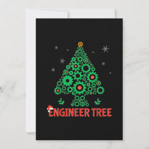 Weihnachts-Ingenieur-Baum Maschinenbau Einladung