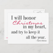 Weihnachts-Inspirationspostkarte Feiertagspostkarte (Vorne/Hinten)