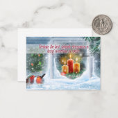 Weihnachts-inspirierendes Zitat "Lächeln" Mitteilungskarte (Vorderseite/Rückseite Beispiel)