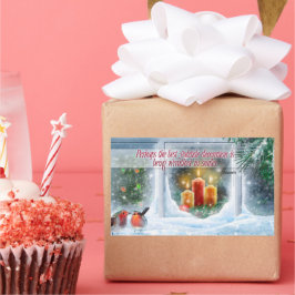 Weihnachts-inspirierendes Zitat "Lächeln" Rechteckiger Aufkleber