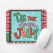 Weihnachts-Inspirivity Hand schrieb Jolly Red Gree Mousepad (Mit Mouse)