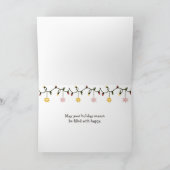 Weihnachts-irischer Setter in Schnee Feiertagskarte (Innenseite)