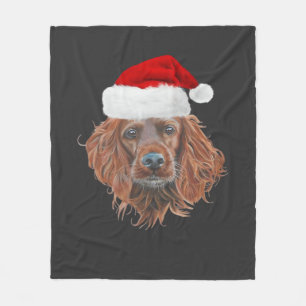 Weihnachts-Irish-Setter-Klassik-T-Shirt Fleecedecke