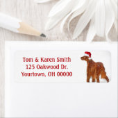 Weihnachts-Irish Setter-Label (Insitu)