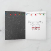 Weihnachts-Irish Setter mit Rentier Antlers Karte (Innenseite)