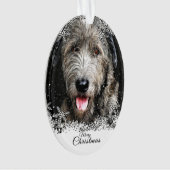 Weihnachts Irish Wolfhound Acrylschmuck Ornament (Vorderseite)