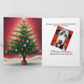 Weihnachts Irish Wolfhound Card Karte (Innenseite)