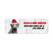 Weihnachts-Irish Wolfhound-Hunde-Feiertagsadresse (Vorne)