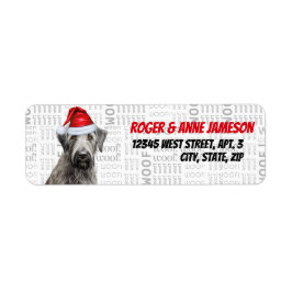 Weihnachts-Irish Wolfhound-Hunde-Feiertagsadresse