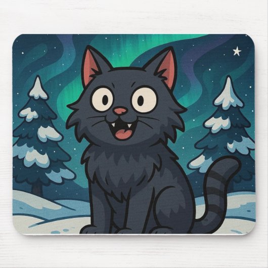 Weihnachts-Isländische Julkatze Mousepad (Vorne)