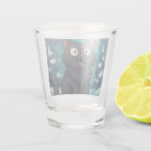 Weihnachts-Isländische Julkatze Schnapsglas (Rückseite)