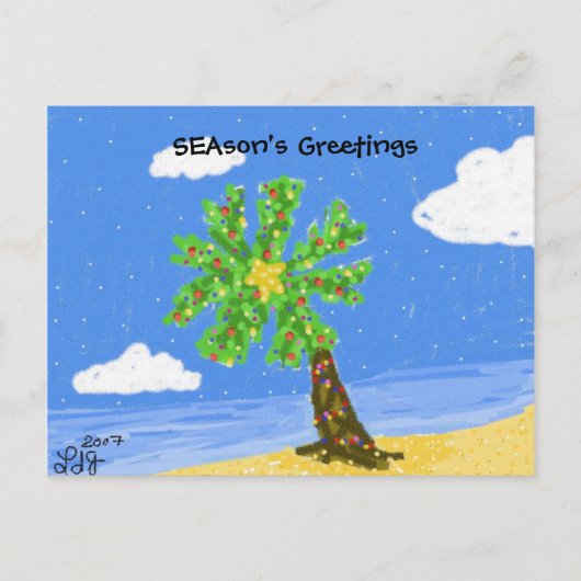 Weihnachts-Isle SEAsons Grüße Postkarte (Vorderseite)