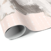 Weihnachts-Jack Russell Dog Weihnachtsmannmütze Geschenkpapier (Rolleneckpunkt)