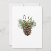 Weihnachts-Jährliche Feier Pine Needles Einladung (Rückseite)