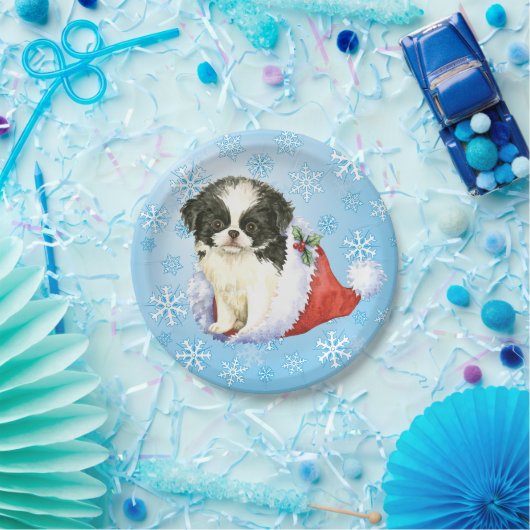 Weihnachts Japanischer Chin Pappteller (Party)