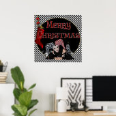 Weihnachts-Jester 1 - Frohe Weihnachts-Print Poster (Heimbüro)