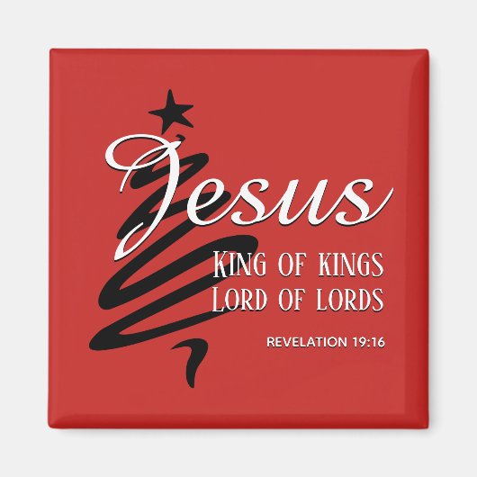 Weihnachts JESUS KING OF KINGS Magnet (Vorne)