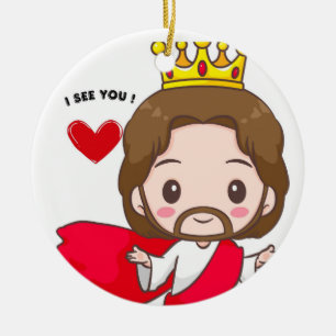 Weihnachts-Jesus-Ornament Keramik Ornament