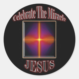 Weihnachts-Jesus-Sticker Runder Aufkleber