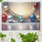 Weihnachts Jewel Frame Holiday Küchentücher (Gefaltet)