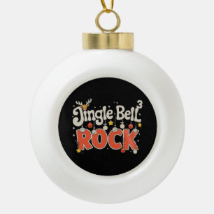 Weihnachts-Jingle-Bells 3 Math Rock Xmas Feiertag Keramik Kugel-Ornament