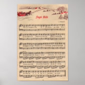 Weihnachts Jingle Bells Music Sheet Poster (Vorne)