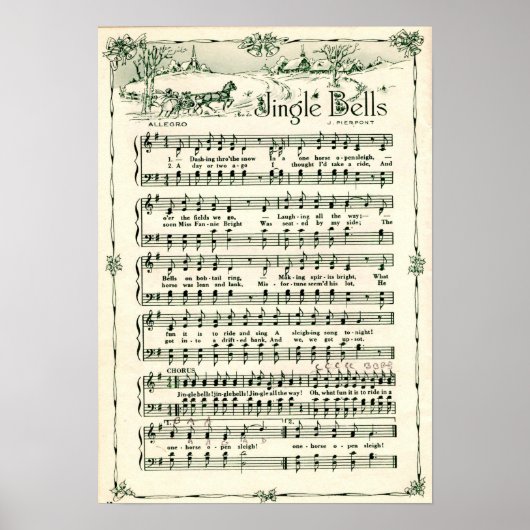 Weihnachts-Jingle Bells Poster (Vorne)