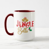 Weihnachts-Jingle-Bells und Holly Xmas-Cheers Tasse (Links)