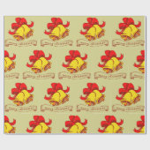 Weihnachts-Jingle-Glocke Geschenkpapier (Flach)