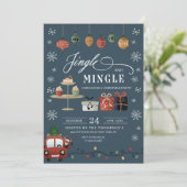 Weihnachts-Jingle und Party Einladung (Stehend Vorderseite)