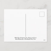 Weihnachts-Joest-Liebe - Familie personalisieren Feiertagspostkarte (Rückseite)