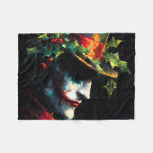 Weihnachts-Joker-Portrait Fleecedecke (Vorderseite (Horizontal))