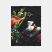 Weihnachts-Joker-Portrait Fleecedecke (Vorderseite)