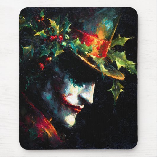 Weihnachts-Joker-Portrait Mousepad (Vorne)