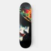Weihnachts-Joker-Portrait Skateboard (Vorderseite)