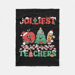 Weihnachts-Jolest-Haufen Lehrer Niedlich Groovy X Fleecedecke