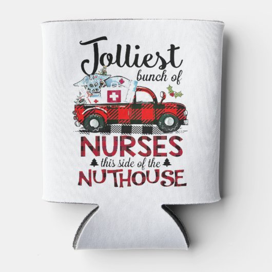 Weihnachts-Jolest-Reihe von Krankenschwestern dies Dosenkühler (Vorderseite)