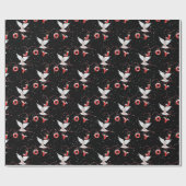 Weihnachts-Jove-Taube und Schneeflocken Geschenkpapier (Flach)