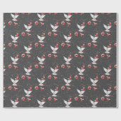Weihnachts-Jove-Taube und Schneeflocken-Umschlagpa Geschenkpapier (Flach)