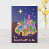 Weihnachts-Joy Bethlehem für die Schwiegertochter- Karte (Gelbe Blume)