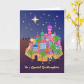 Weihnachts-Joy Bethlehem für GodTochterkarte Karte (Gelbe Blume)