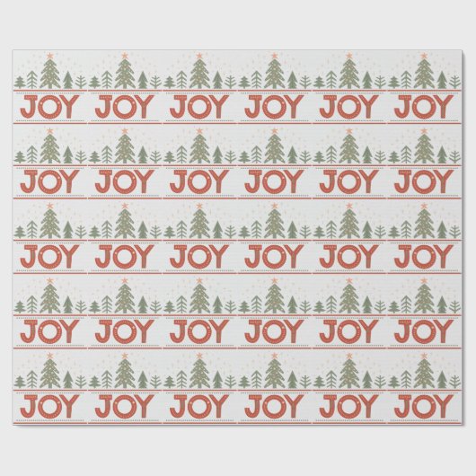 Weihnachts-Joy Boho Holiday Wrapping Paper Geschenkpapier (Flach)